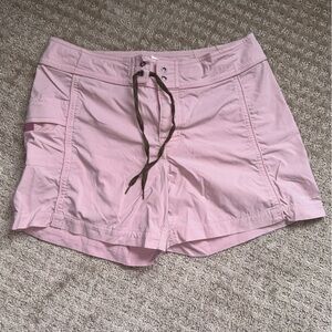 Patagonia Women's Nylon Shorts Size 8 Pink Front-tie With Pockets